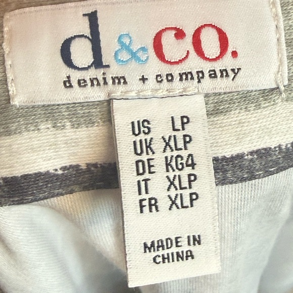 d&co. Striped V-Neck Blouse - Picture 8 of 8